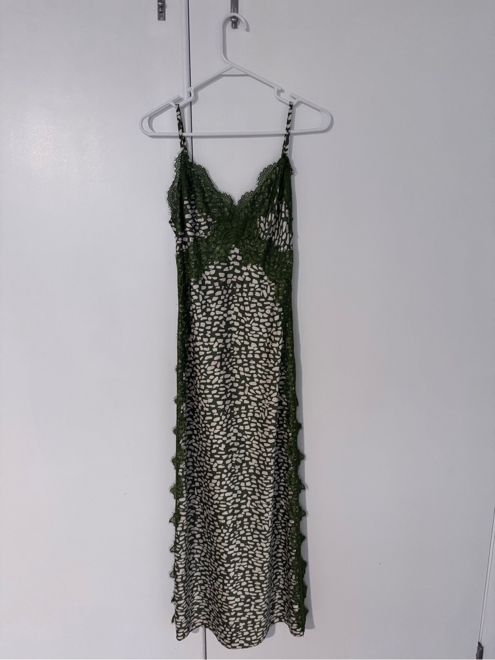 Georgie Lace-Trim Silk Slip Dress